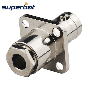 

Superbat BNC Jack Female Straight With 4 Hole Panel Mount RF Coaxial Connectors for Coaxial Cable LMR195