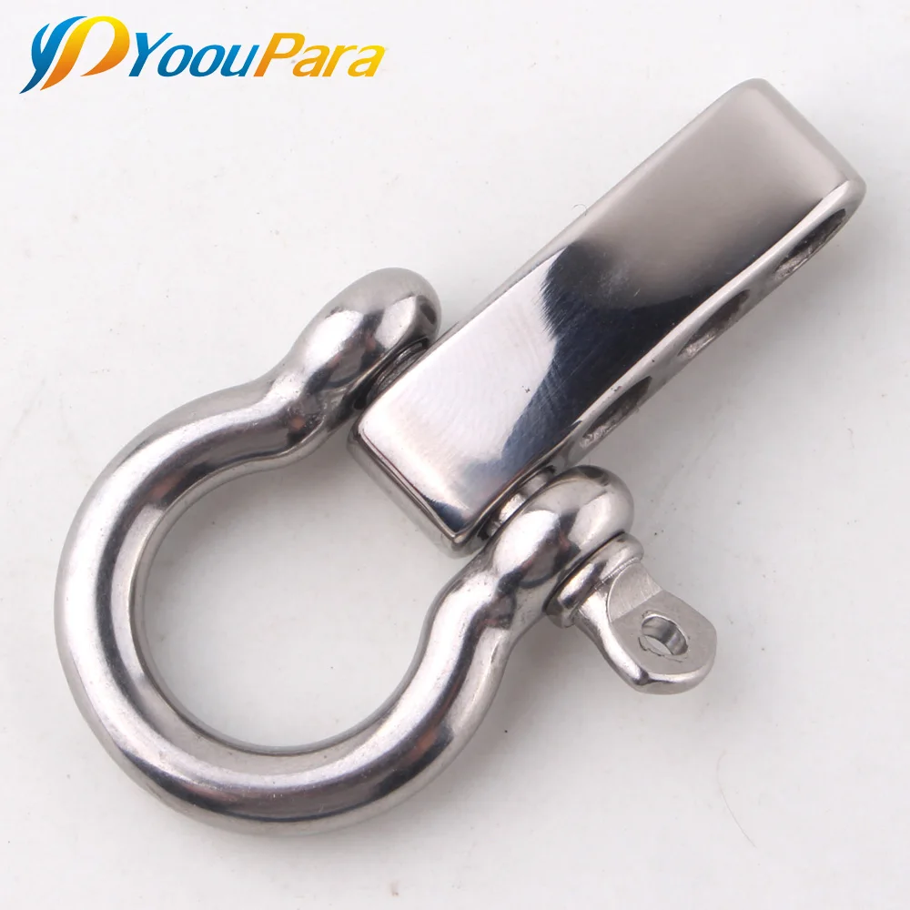 

YoouPara 5Pcs D Type Adjustable Paracord Bracelet Buckle Stainless Anchor Shackle Carabiner for Survival Outdoor Climing Rope