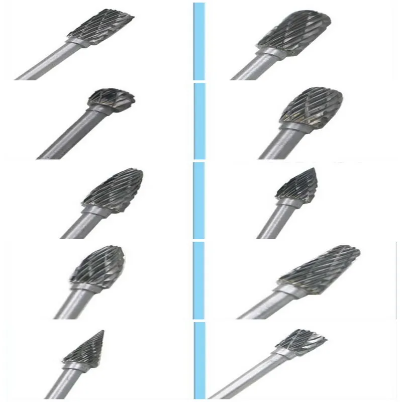 

Burr Rotary Drill Bits Tools Cutter Files Set Shank 1/8" Tungsten Carbide