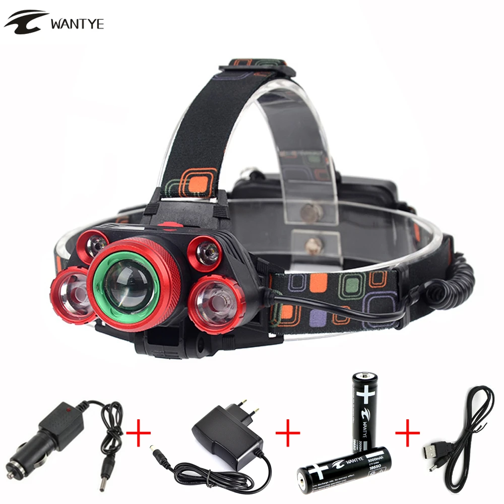 15000LM XML T6 LED lampe frontale lampe frontale rechargeable lampe torche 18650