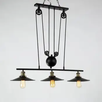 

New Loft European Pulley Lifting Pendant Lights Creative Industrial Vintage lighting for Dining Room/bar/restaurant Kitchen/cafe