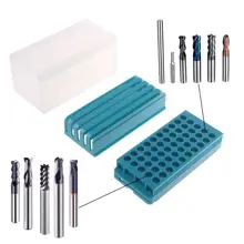 Пластиковая коробка для хранения Сверл с пеной 50 шт. фрезы держатель чехол для фрезерного станка 77UC Прямая поставка