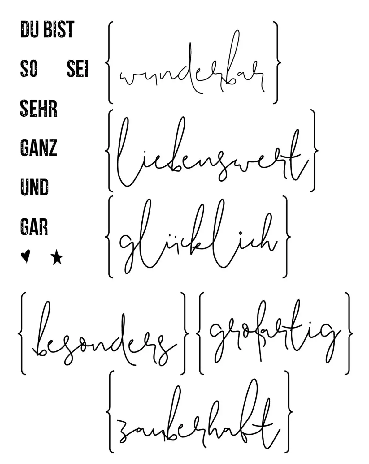 

CLEAR STAMP German DIY Scrapbook Card album paper craft silicon rubber roller transparent stamps 32