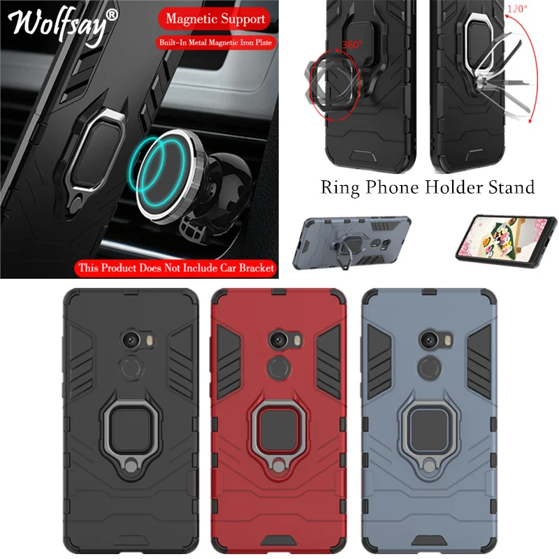 Phone Holder Finger Ring For Xiaomi Mi Mix 2 Case Magnet Armor Fashion Cover on the For Xiaomi Mi Mix 2 Phone Case Xiaomi Mix 2