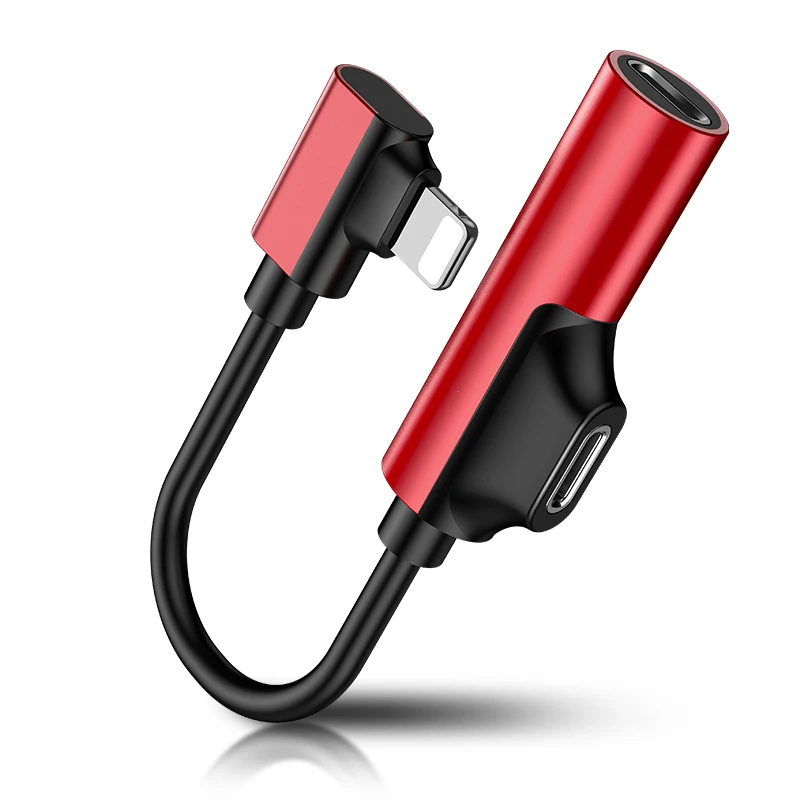 Goedkoop 2 in 1 Audio Adapter Voor iPhone XS Max XR X 7 8 Plus Opladen Audio Adapter Voor 3.5mm 8 pin Jack Aux Naar Oortelefoon Snel Opladen