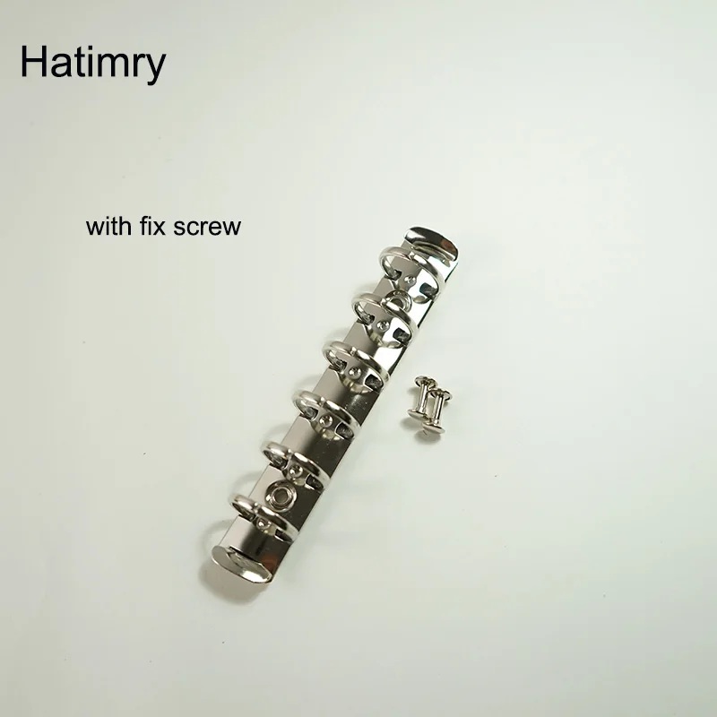 Hatimry A7 notebook clip 6holes sliver color DIY notebook A7 size binder clip school suppliers binder clips