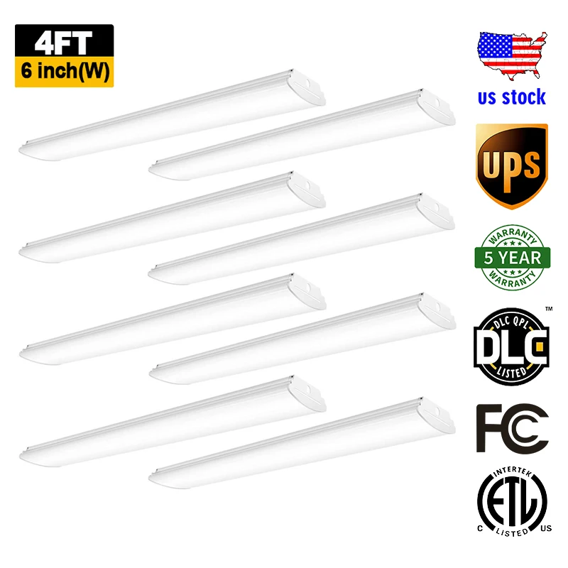 

LED Tube Lights Linear Shop Puff Lighting Fixture LED Wraparound Light 40W 4ft Integrated for Workshop Garage Lights 1,4,8 pack