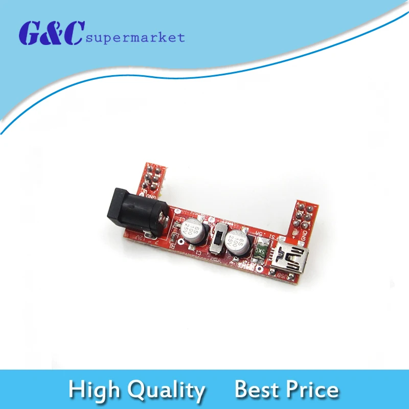 

MB102 Breadboard Power Supply Module DC 3.3V 5V For Solderless USB Power Supply Compatible Module