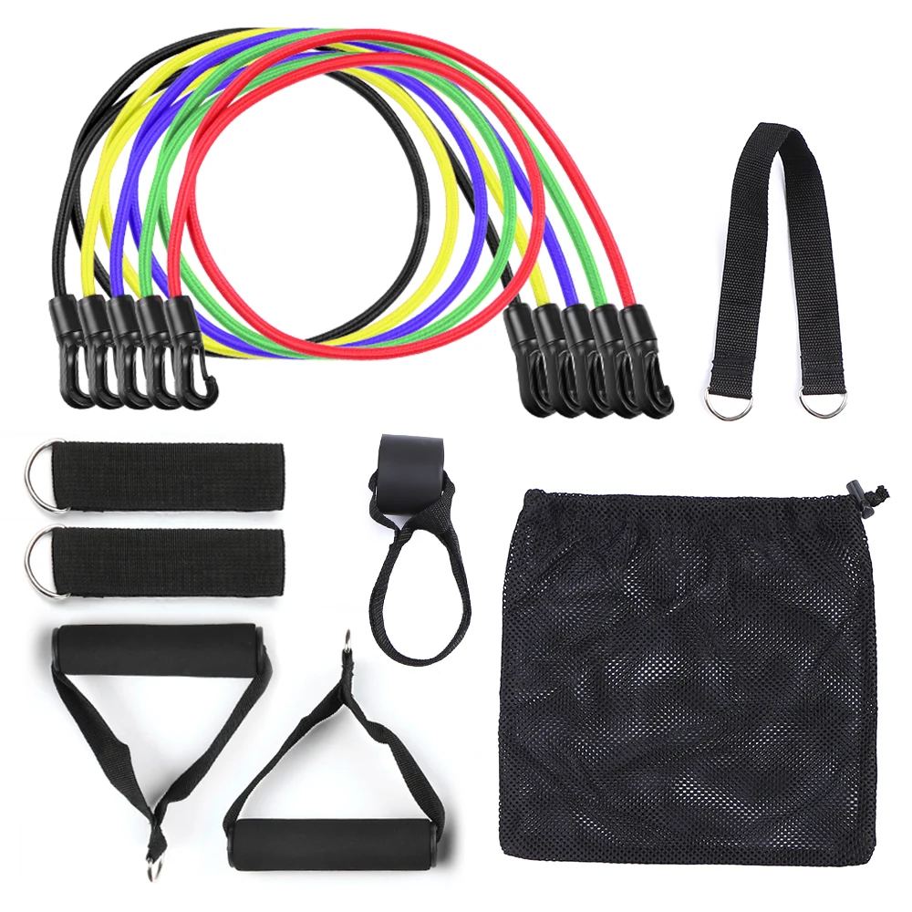 

11Pcs Resistance Bands Set Latex Tubing Expanders Strength Exercise Tubes Elastic Fitness Training Loop Band Workout Pull Rope