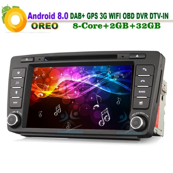 

8"Android 8.0 Head Unit GPS DVR OBD CD Car DVD player Navi Wifi MP3 Player DAB+ Radio DTV-IN for Skoda Octavia