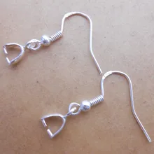 50 шт./партия, 18 мм, 925 пробы, серебряные серьги, крючки, шарики, ювелирные аксессуары, фурнитура для ушей, провода, разъемы