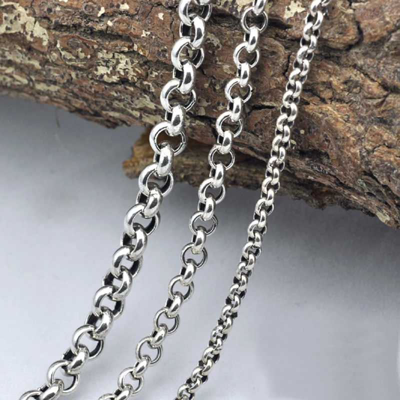 Vintage Sweater Chain 925 Sterling Silver Necklace For Men Handmade ...