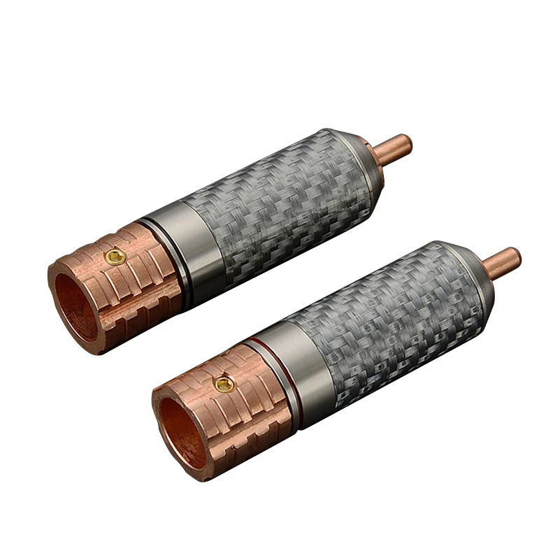 Viborg 4 шт. Hifi VR108 углеродное волокно чистая медь RCA Усилитель сигнала для Hi end аудио