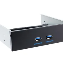 L 2 порта USB3.0 5,25 дюйма флоппи-отсек передняя панель с адаптером питания USB 3,0 концентратор spiltter 2 порта usb3.0