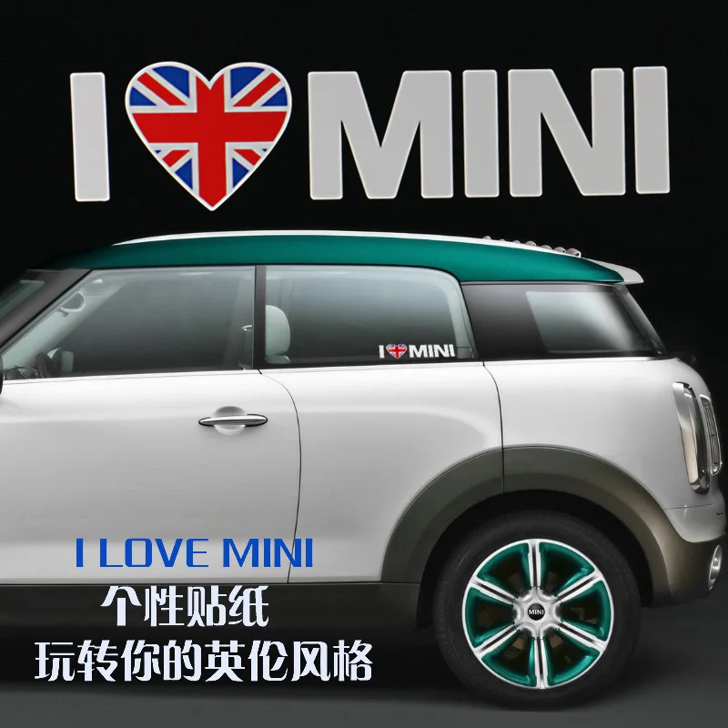 1 шт. 19 см * 3 8 оригинальные автомобильные кузова 3D наклейки I LOVE MINI автостайлинг