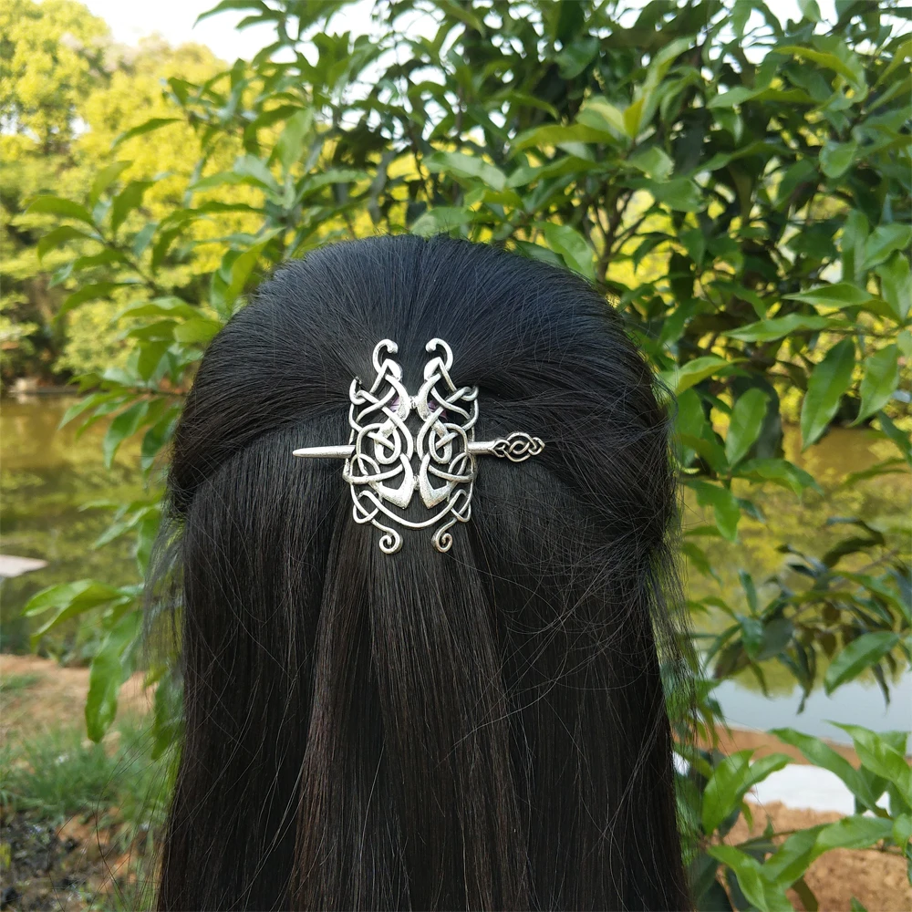 1PCS Hairpins For Women Viking Celtics Knotwork Hairpin Hair Jewelry For Women Cetilcs Hair Jewelry - Image 3
