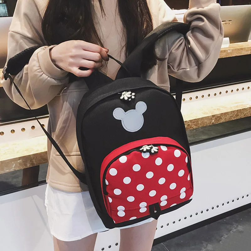 Mummy Fashion Nappy Backpack Bag Large Cartoon Women Outdoor Multifunctional Baby care Mochila Mickey Cute Dot Diaper Bag T0715 (9)