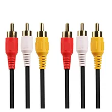 LBSC 3-RCA Composite Video Audio A/V AV Cable GOLD