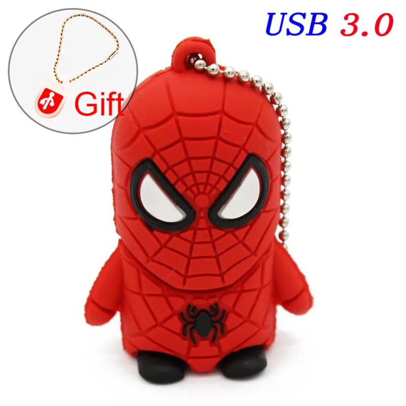 JASTER USB 3,0 мультяшный Супермен Spiderman Бэтмен Капитан Америка силиконовый USB флеш-накопитель 64GB 4GB16GB 32GB USB - Цвет: T3