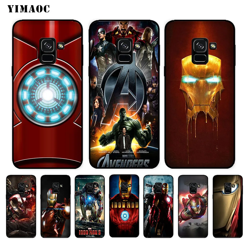 YIMAOC super hero Железный человек мягкий чехол для Samsung Galaxy A3 A5 A6 A7 A8 A9 Plus Note 8 9 A10 A30 A40 A50 A70 |