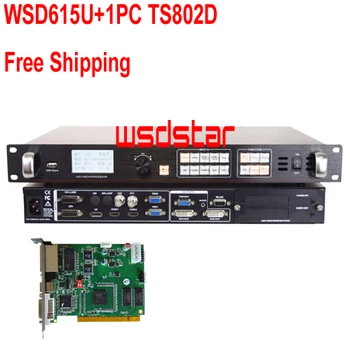

WSD615U+1PC TS802D LED Video Processor USB/HDMI/DVI/VGA/CVBS 2304*1152 1920*1200 Support PIP & POP 2018 Hot sales Free Shipping
