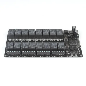 

16 Channel 12V Relay Module Optocoupler Protection Power Be able to control various appliances black PCB AC250VDC30V10A