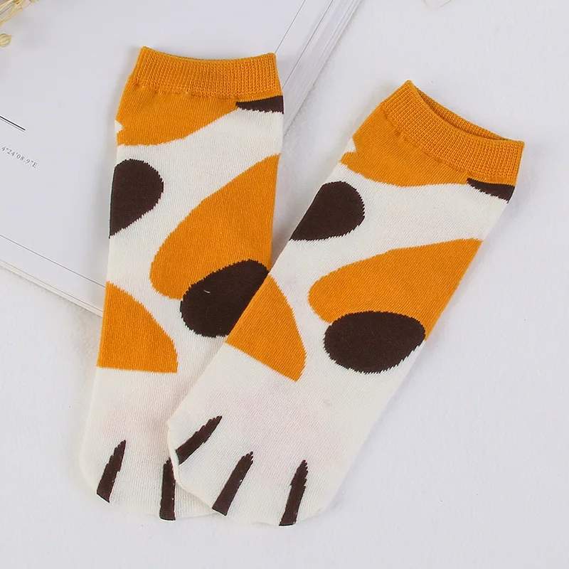 Мода мультфильм смешные лапы моделирование носки хлопковые носки милые кошки когти короткие носки до щиколотки для леди девушки летом Для женщин - Цвет: C