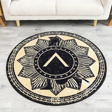 Мода ретро Стиль геометрический узор Чай столик диван круглый ковер Нескользящие Гостиная Спальня ковер домашний декоратор коврик