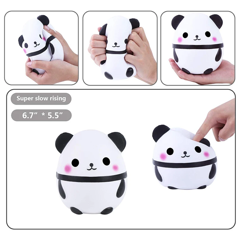 Jumbo Kawaii Panda мягкий медленно поднимающийся креативный животный кукла мягкая сжимающая Игрушка хлеб аромат снятие стресса развлечение для детей Рождественский подарок