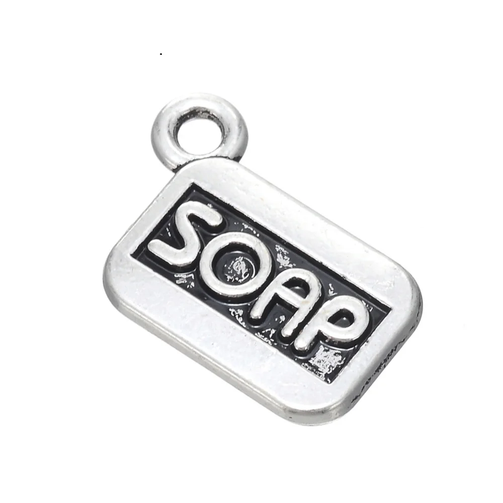 30PCS Metal Zinc Alloy Charms Dangle Jewelry Handmade Soap Design