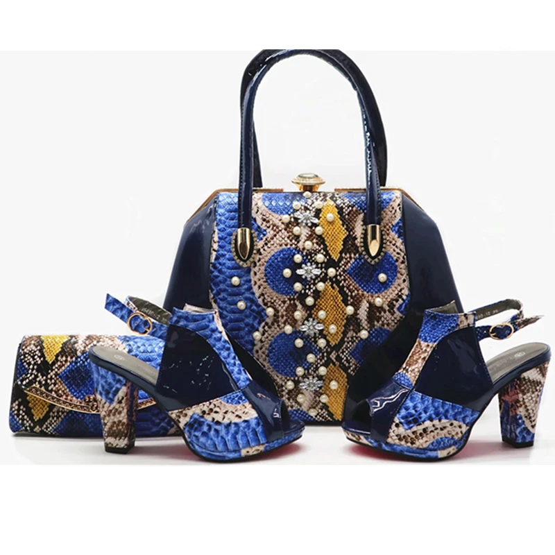New Fashion Nigerian Shoes and Matching Bags Luxury Shoes Women Designers Wedding Shoes Bride ...