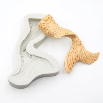 

1PCS Small Size Fish Tail Shape Fondant Cake Decoration Silicone Mold Chocolate Candy Silicone Tool DIY Baking Tools