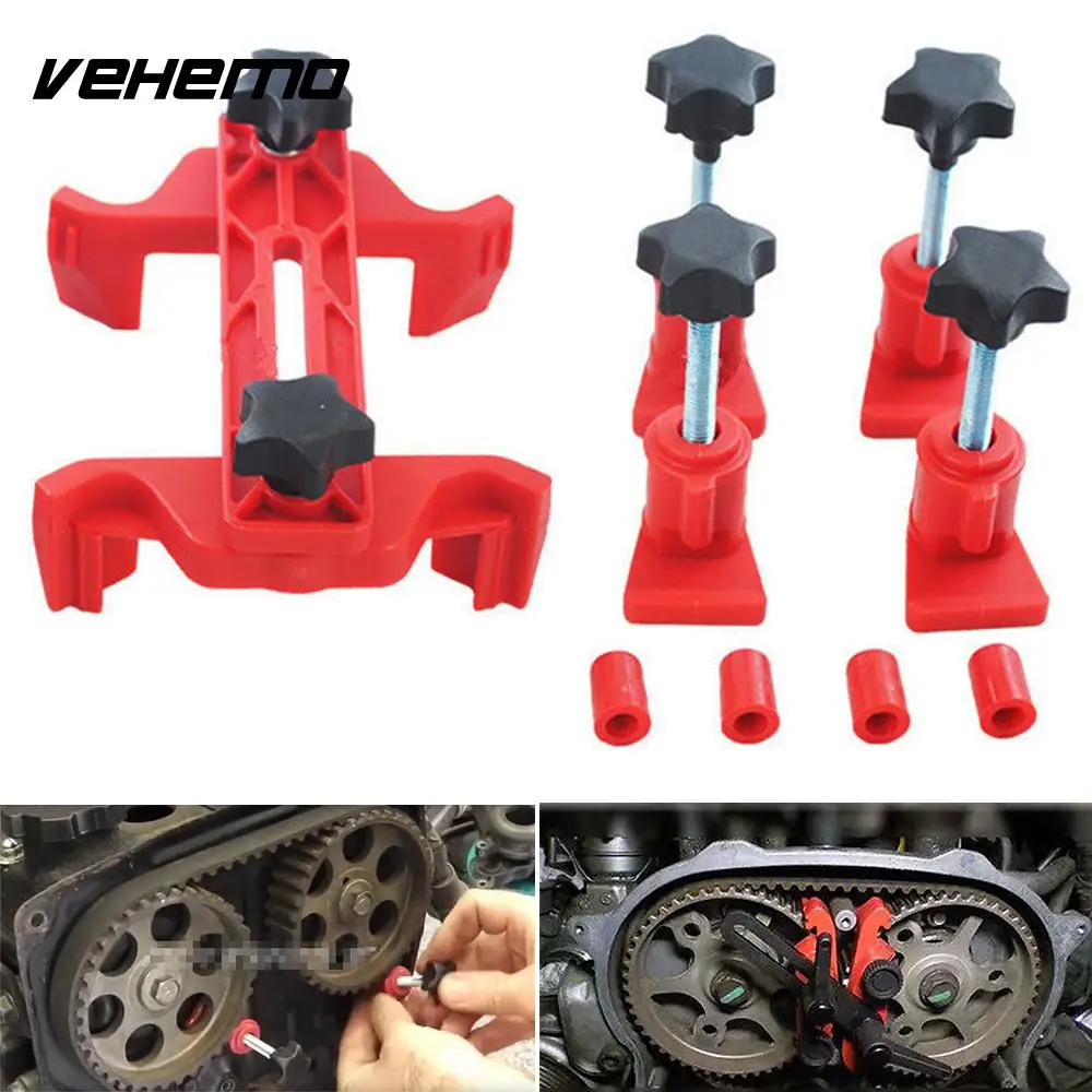

Vehemo 5Pcs/Set Red Camshaft Lock Cam Lock Tool Vehicles Installation Holder Universal Hand Tool