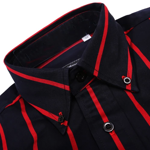 red and black striped shirt mens