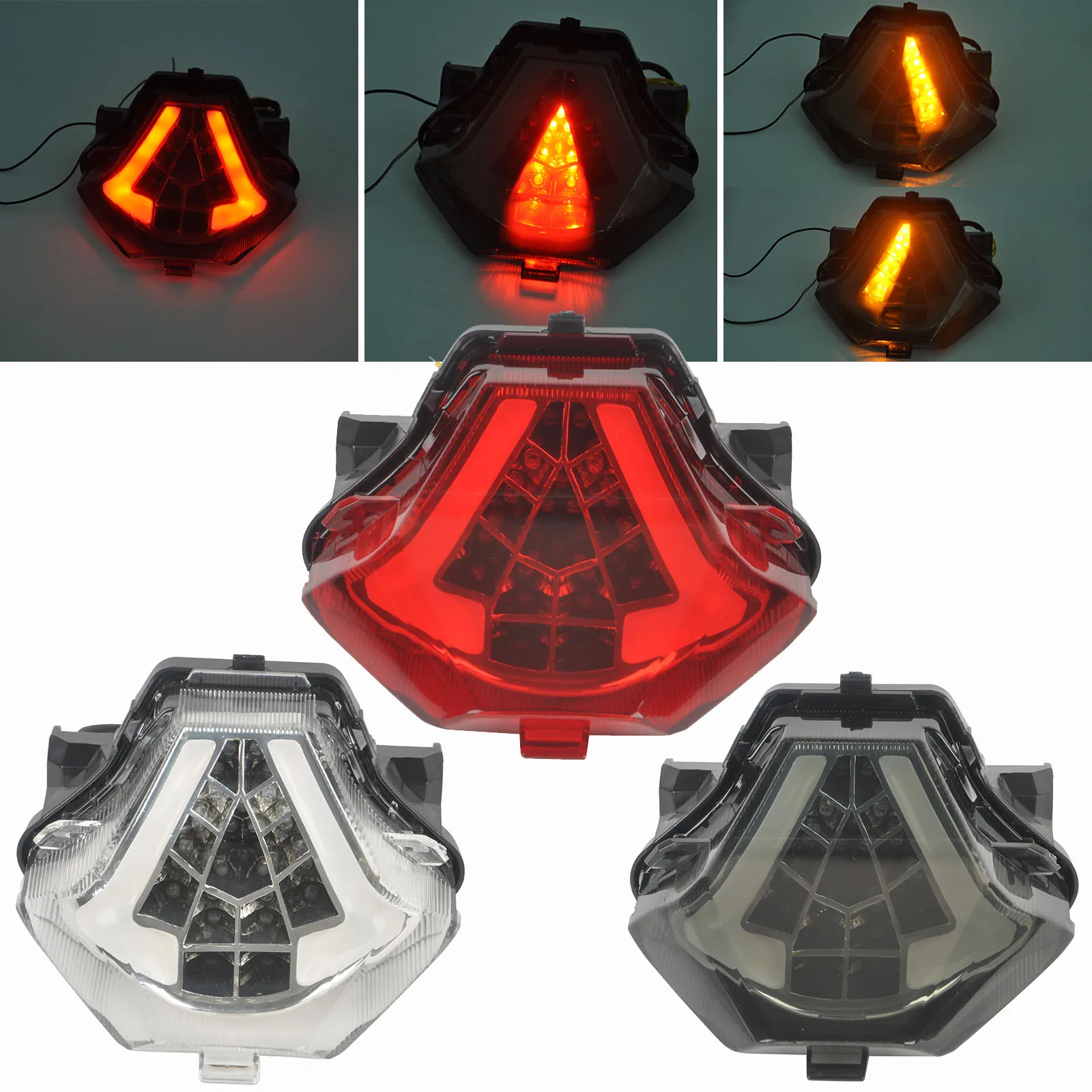 

High Quality LED Tail Light Turn Signal Integrated for Yamaha MT-07 R25 R3 2013 - 2016 Led Taillight Blinker Lamp Smoke Color