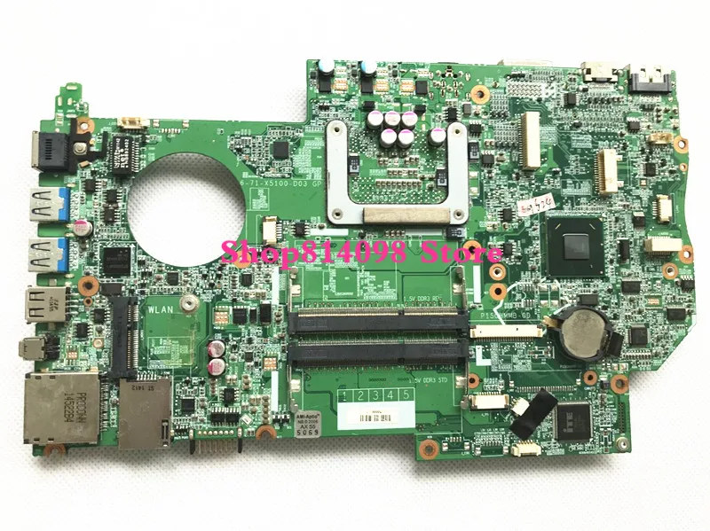 Venta al por mayor 6-71-X5100-D03 placa base para ordenador portátil Clevo P150HM P151HM placa base HM65 DDR3 100% probado ok Venta al por mayor 6-71-X5100-D03 placa base para ordenador portátil Clevo P150HM P151HM placa base HM65 DDR3 100% probado ok
