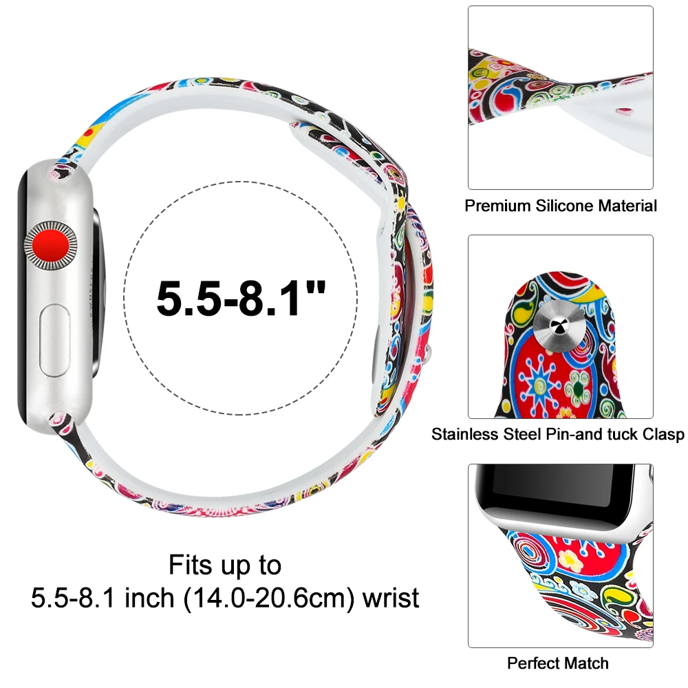 Ремешок для apple watch band correa apple watch 4 3 38 мм 42 мм iwatch band 44 мм 40 мм спортивный силиконовый браслет ремень reloj аксессуары