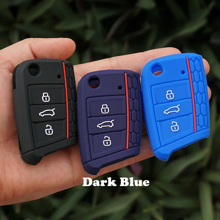 

honeycomb silicone key fob protect cover case skin Polo 2016 golf 7 MK7 for Skoda Octavia combi A7 for SEAT Leon Ibiza CUPTRA