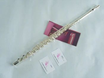 

C 16 key obturator E key silver flute free shipping