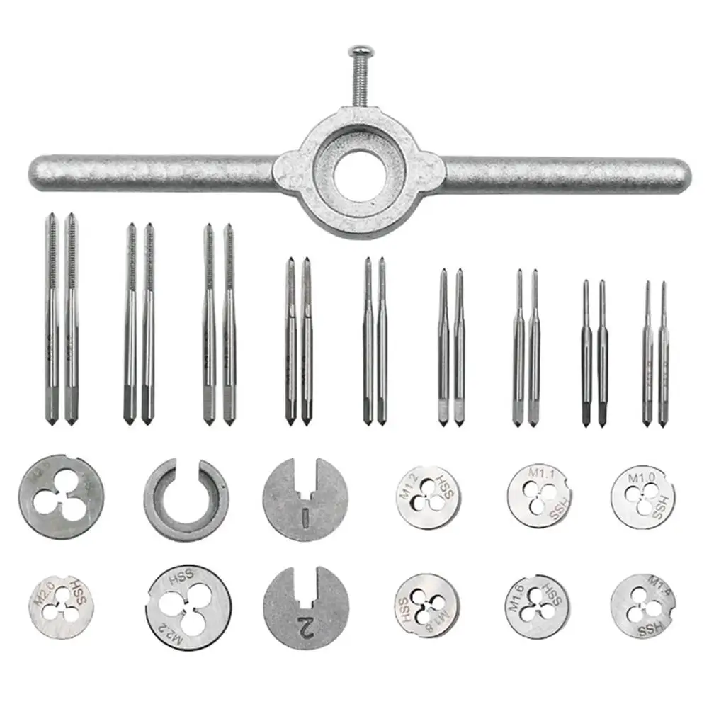 

Mini NC Screw Thread Plugs 31pcs Metric Taps Dies Set Taps Carbon Steel Hand Screw Taps Hand Tools