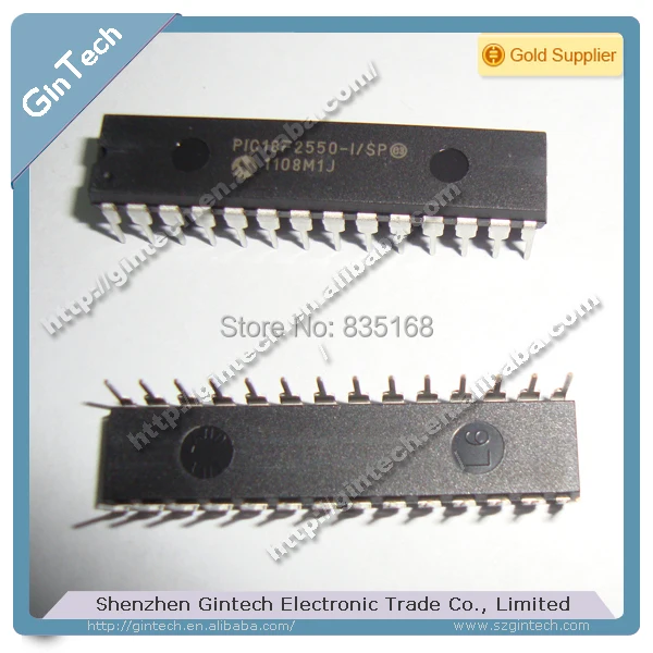 100% новый 5 шт. PIC18F2550 PIC18F2550-I/SP PIC18F2550I PIC18F2550I-SP DIP28 32K USB микроконтроллеры с