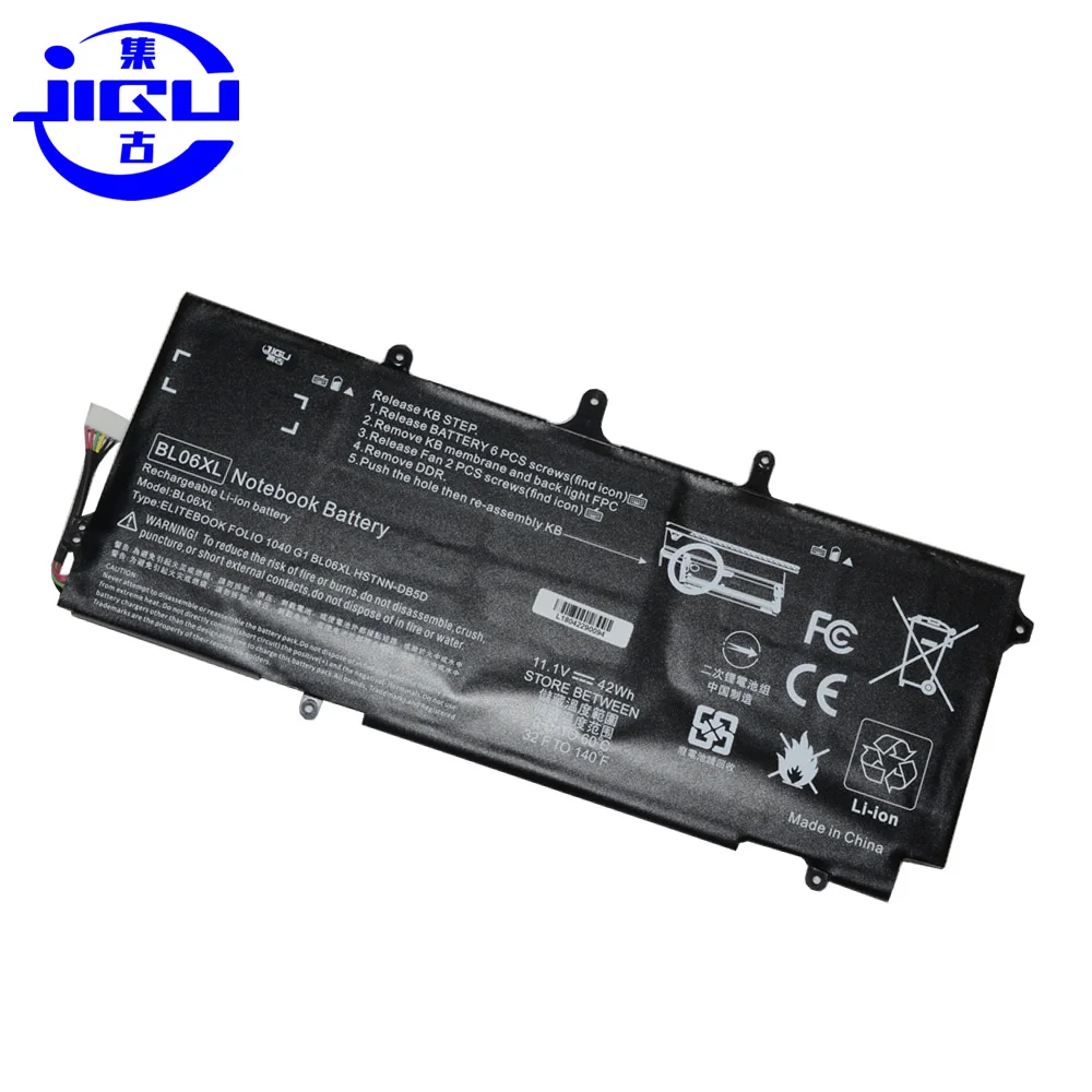 

JIGU 3CELLS Laptop Battery BL06042XL BL06XL HSTNN-DB5D IB5D W02C For HPFor EliteBook Folio 1040 G0 G1 G2 F2R72UT L7Z22PA L9S82PA