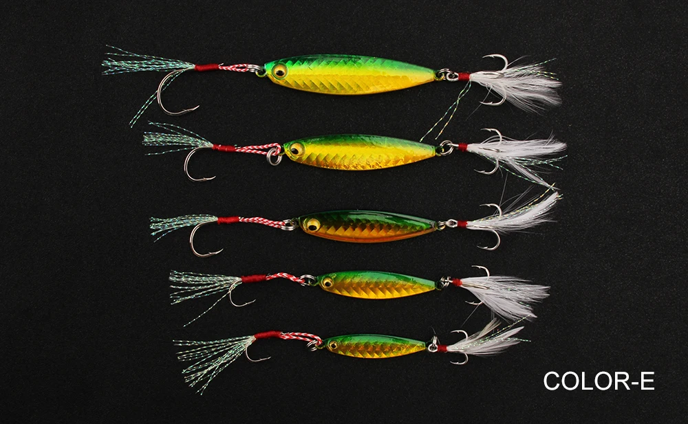 Spinpoler Flat Side Vertical Irons Jigs Metal Spoon Fishing Lure Shore Cast Laser Iron Lure Isca Spinner Jigging Bait 7g to 31g  (9)