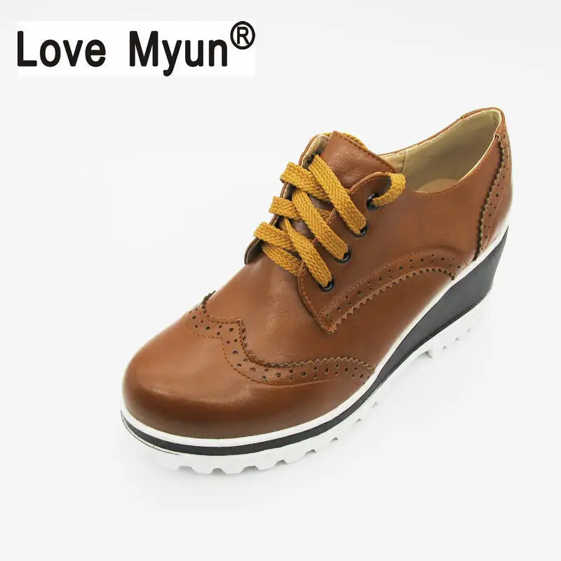 Women Pu Leather Plain Toe Lace-up Ladies Shoes Flats Moccasins Casual Footwear