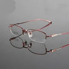 Viodream чистые титановые очки oculos de grau, половинная оправа, оправа для очков, оптические очки, оправа для женщин TG8849