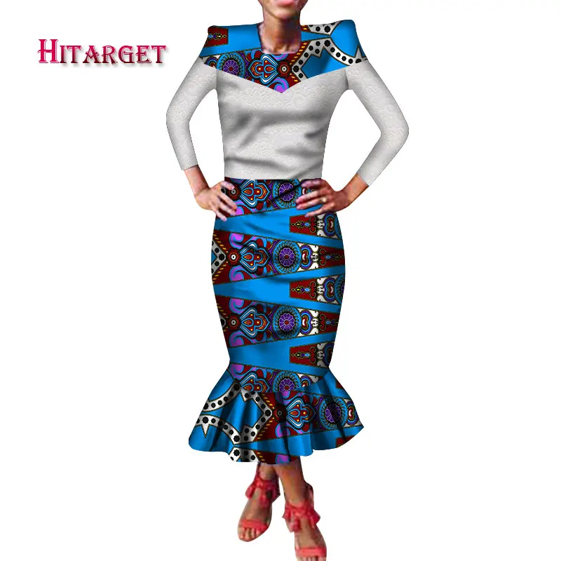 Hitarget Африка платья для женское Дашики Африканский воск печати сращивания платья традиционный африканский шнурок + восковой печати одежду