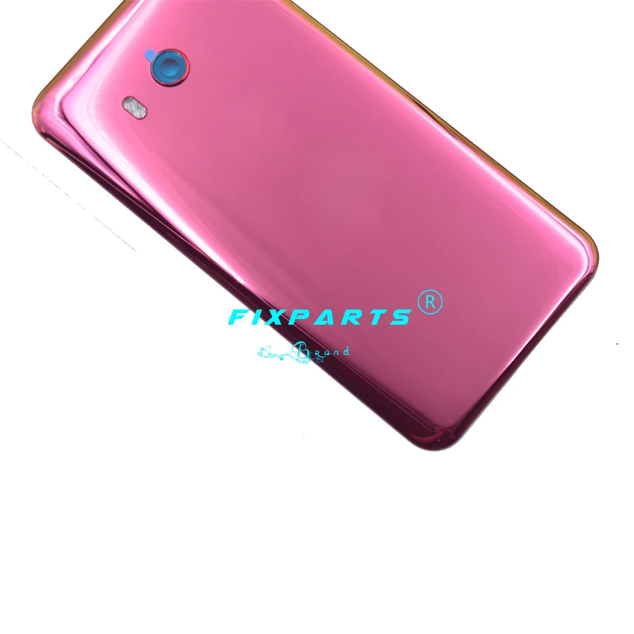 Для htc U-3w U11 Задняя крышка батареи Задняя стеклянная дверь Корпус чехол с объективом камеры Замена для 5," htc U11 крышка батареи
