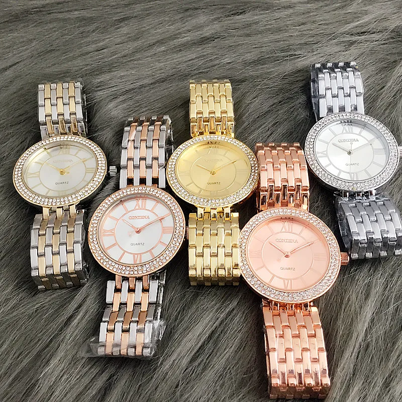 CONTENA Women's Watches Ladies Watch Top Brand Luxury Silver Bracelet Clock Fashion Watch Women Watches montre femme reloj mujer