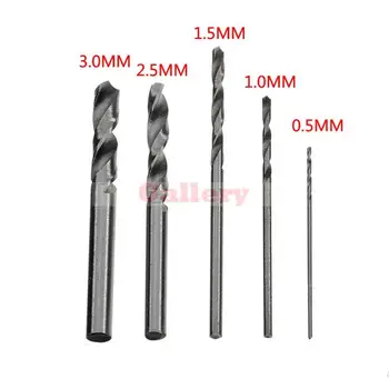 

Hot Woodworking 10 Sets Lot 5pcs Hss Mini Twist Drill Bits 0.5 1.0 1.5 2.5 3.0 Mm 3 Drill Bit Set 1