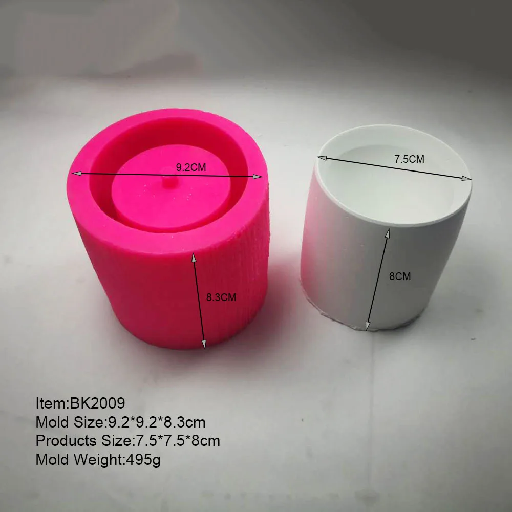 

BK2009 Fair-faced Concrete Flower Pot Mold Cement Pork Round Flower Pot Silicone Mold Sold New Products